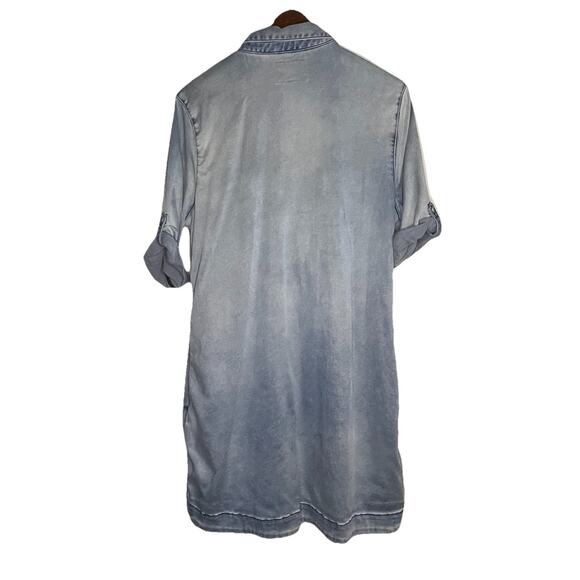 Calvin Klein Jeans Shirtdress Light Wash Denim Button Front Women Size XL - Picture 2 of 8